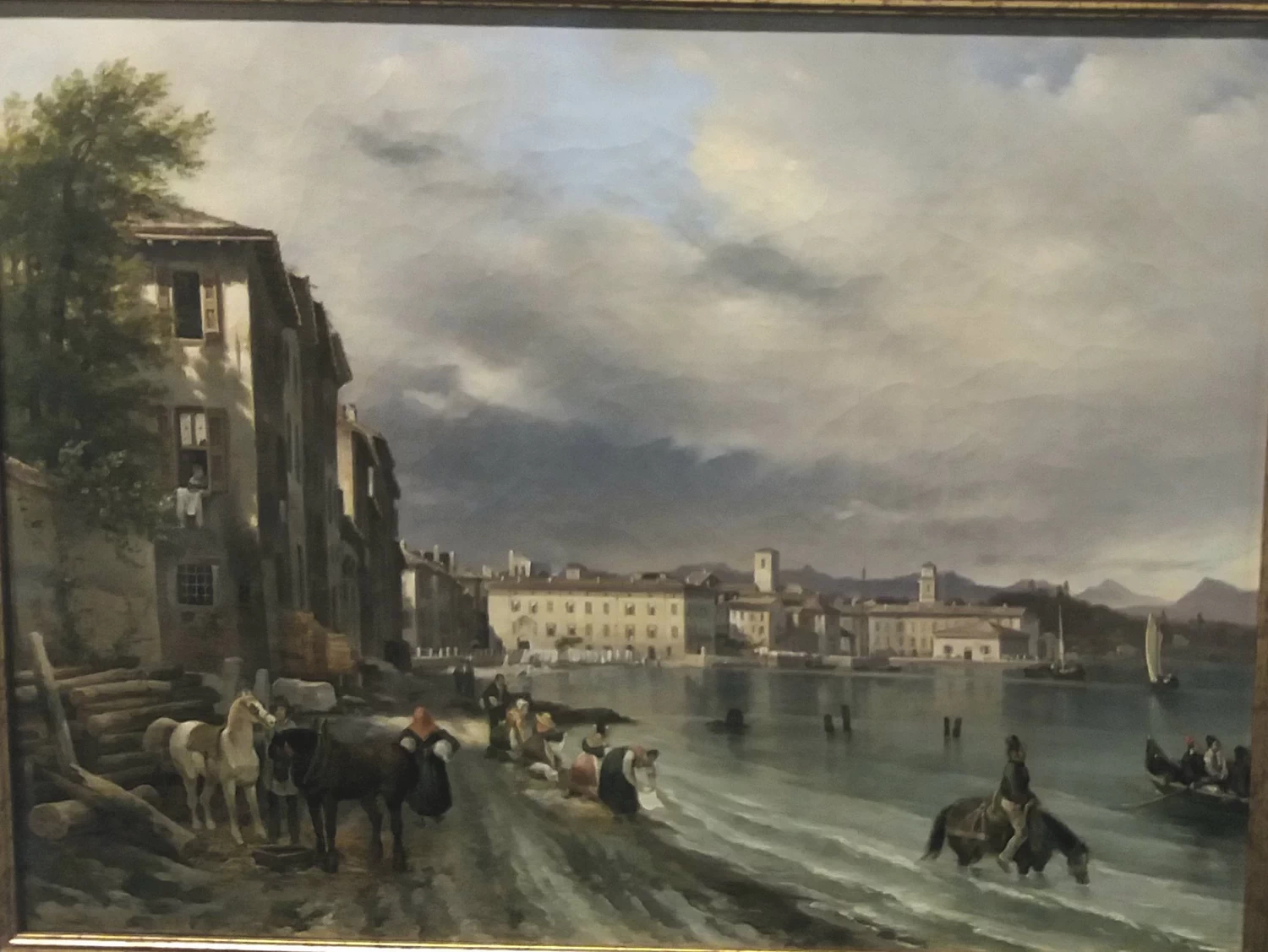  111-Giovanni Renica-Veduta del porto di Desenzano 